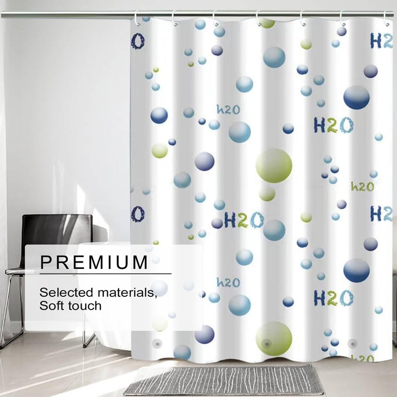 TIKABC Shower Curtain Liner, 4G PEVA Shower Liner, Plastic Waterproof Shower Curtains, 72x72 inch with Grommet Holes 3 Magnetic Weights - Image 2